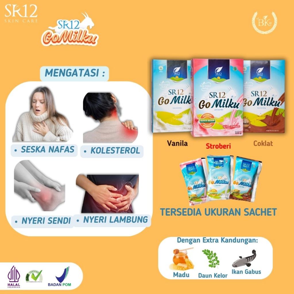 

Gomilku SR12 Susu Etawa untuk Kolesterol nyeri lambung nyeri sendi Sesak Nafas