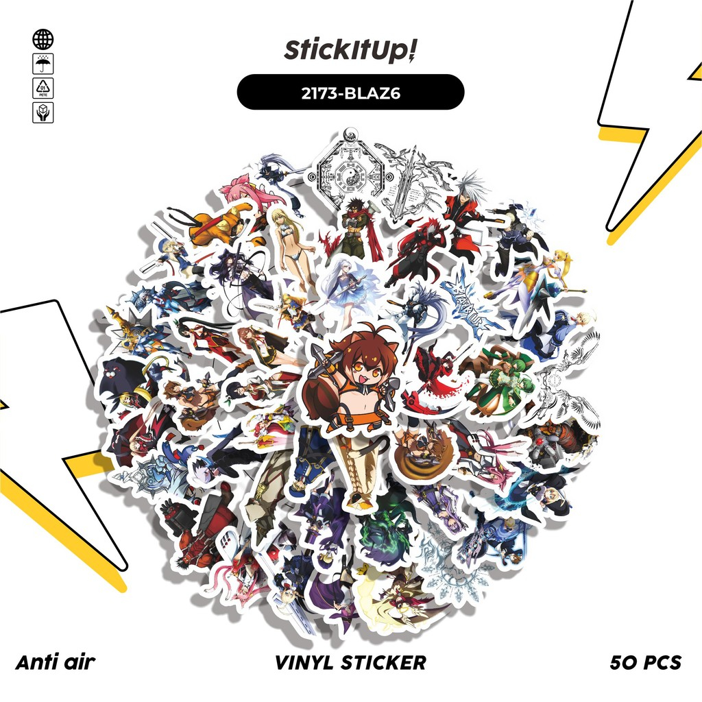 

COD✨ 50 Pcs Stiker Pack GAME SERIES BLAZBLUE CHARACTER MIX 06 Lucu Aesthetic Vynil Waterproof untuk Freebies Sticker Buku Journal Casing HP Laptop