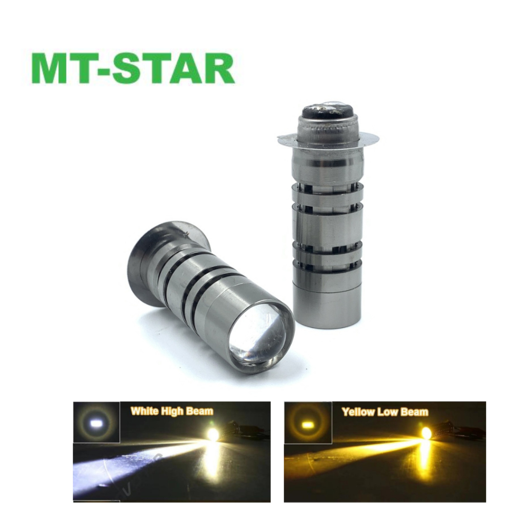 【MT STAR】 Lampu Led Depan Motor H6 MT Star Laser D2 Putih Kuning AC DC Motor Super Terang