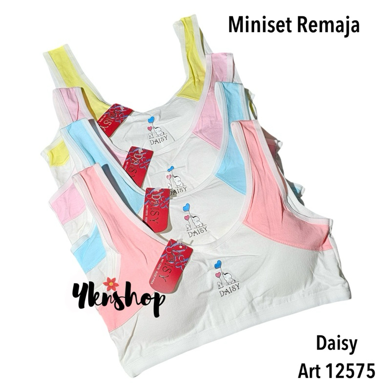 Miniset Kait Daisy ada busa | Miniset Bra Remaja Anak Perempuan Daisy 12560 12575