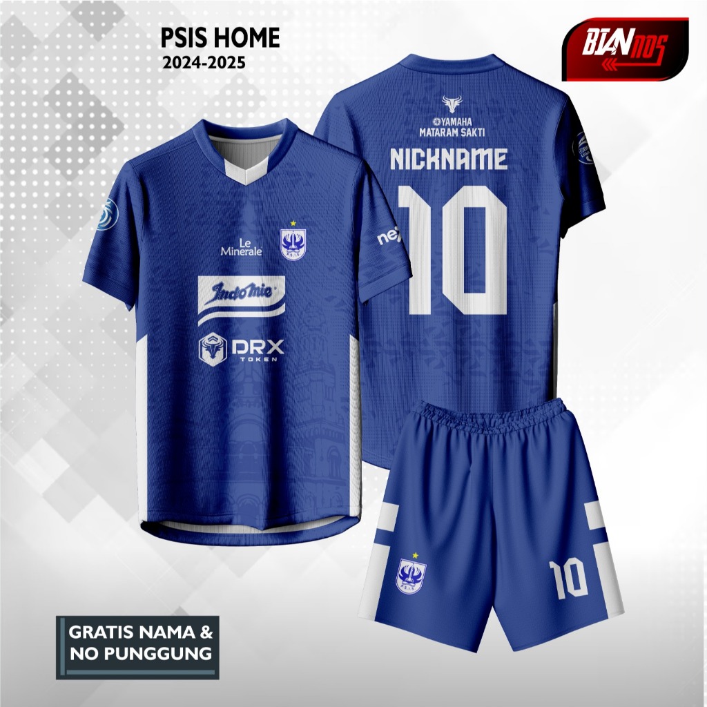 JERSEY BOLA PSIS SEMARANG HOME 2024/2025 FULL PRINTING (GRATIS CUSTOM NAMA)