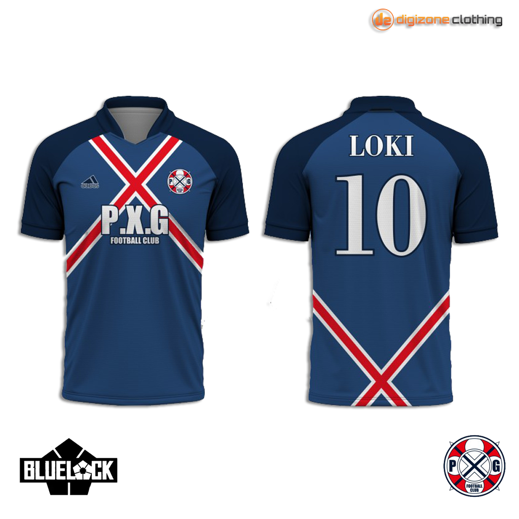 Baju Kaos Jersey Anime Blue Lock PXG Team