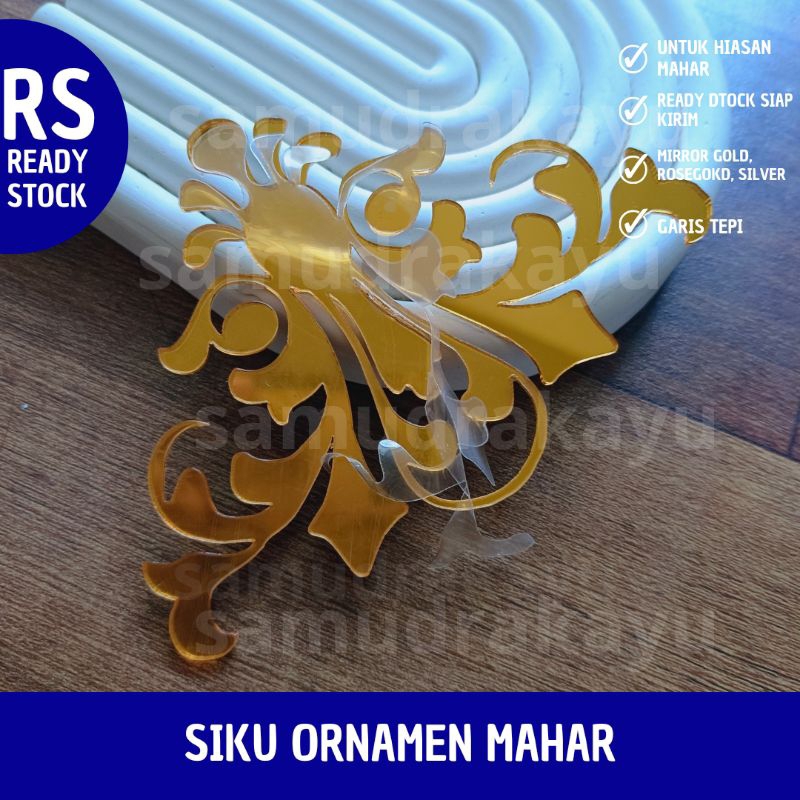 Siku Mahar ORNAMEN MAHAR MIRROR GOLD/Bahan Mahar/pernik mahar