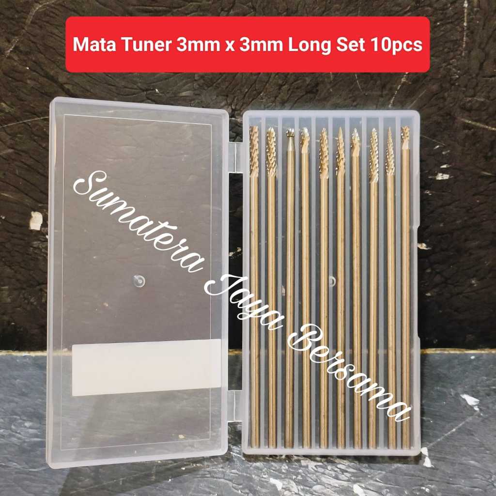 Mata cuner tuner bor cun 3mm x 3mm Long Set 10pcs Panjang 3x3