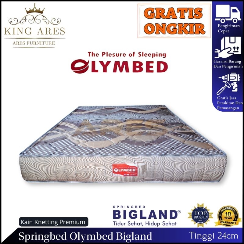 Springbed Olymbed Bigland No.2 160x200 Kasur Murah T.24cm Garansi 10 tahun