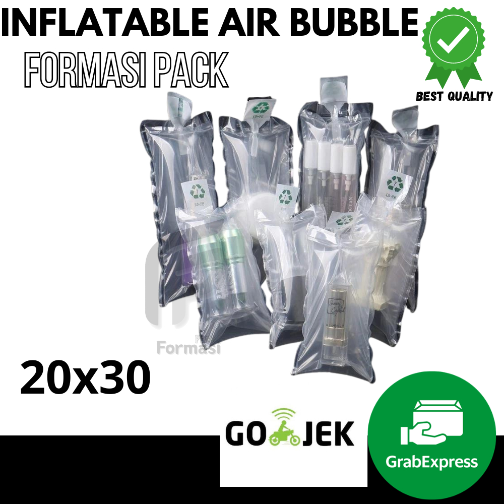 

INFLATABLE AIR BUBBLE 20CM X 30CM Cushion Wrap Fo-Air / Bubble Wrap Angin Tebal Roll / Poly Air Bubble