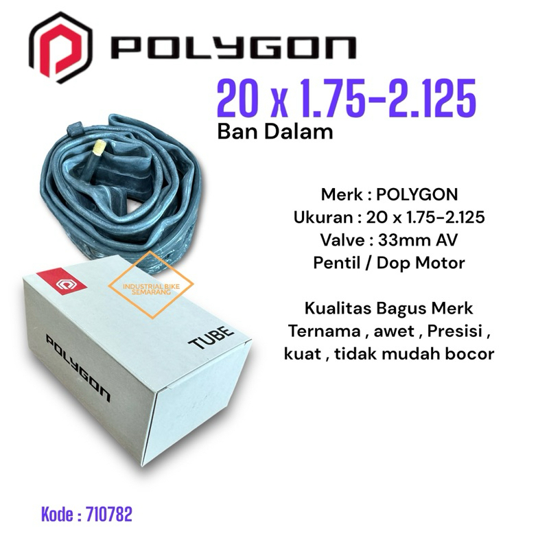 POLYGON ( TUBE 20 x 1.75-2.125 ) Ban Dalam Sepeda 20 inch Tube BMX Sepeda Lipat Mini Minion Minivelo