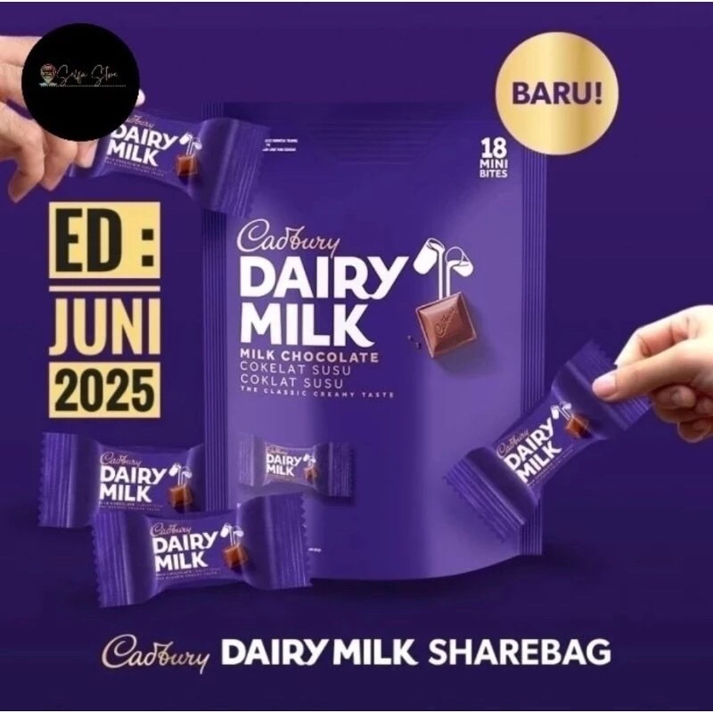 

cadbury pack isi 18 coklat mini