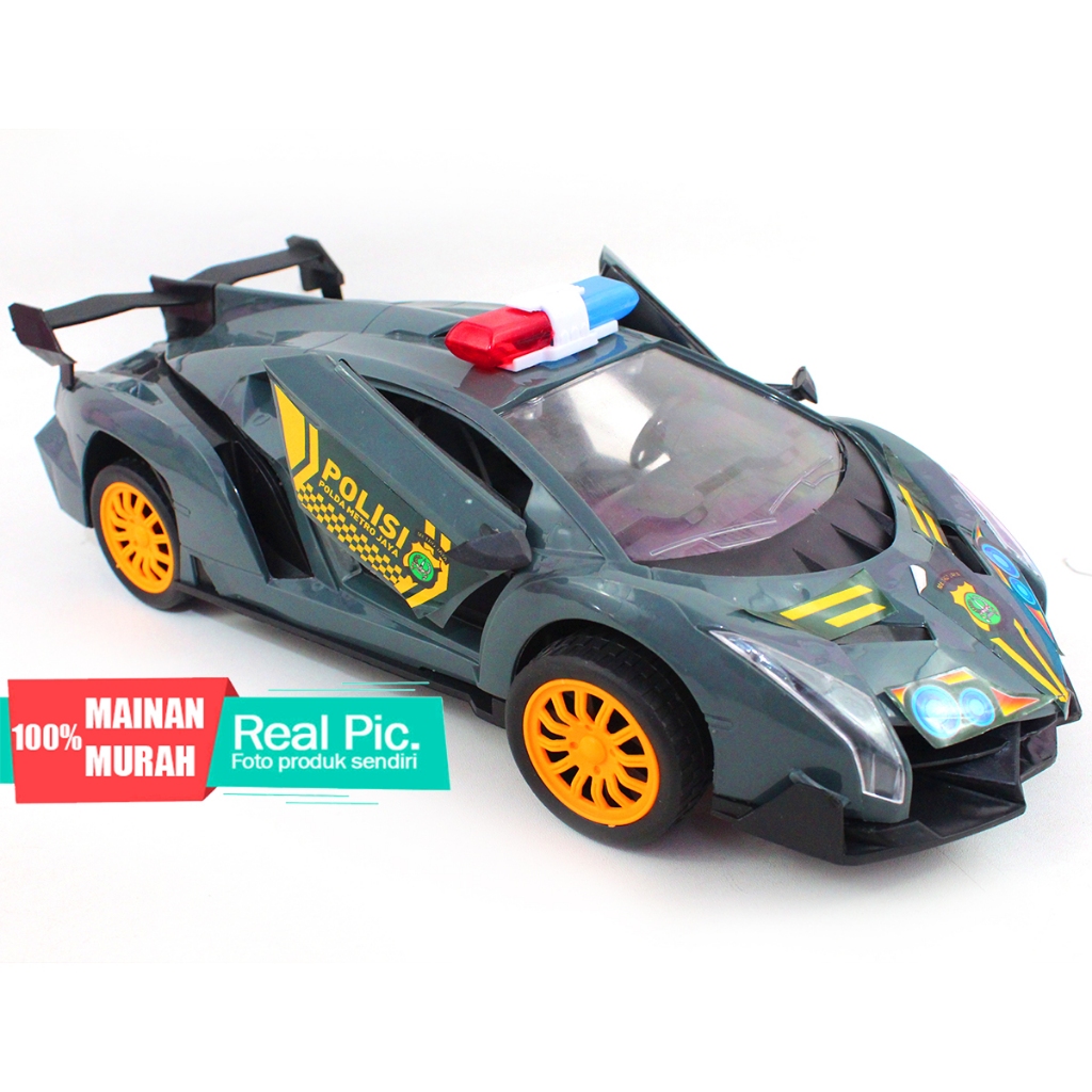 Murah Mainan Polisi Vehicle Free Wheel Oct6084 Mobil Polisi Sport Dorong Besar