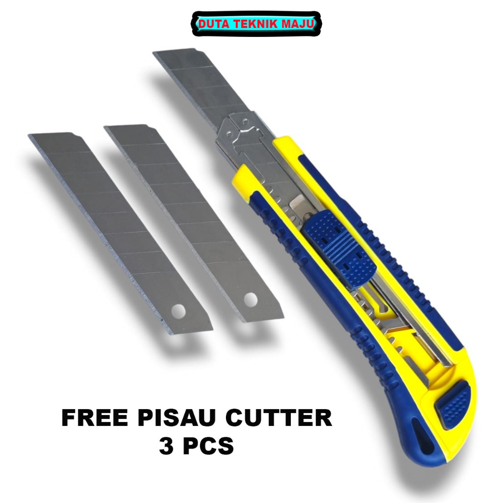 

Pisau Cutter Jumbo Besar Jetjo Auto Reload / Pisau kater 18mm Gratis Isi Cutter