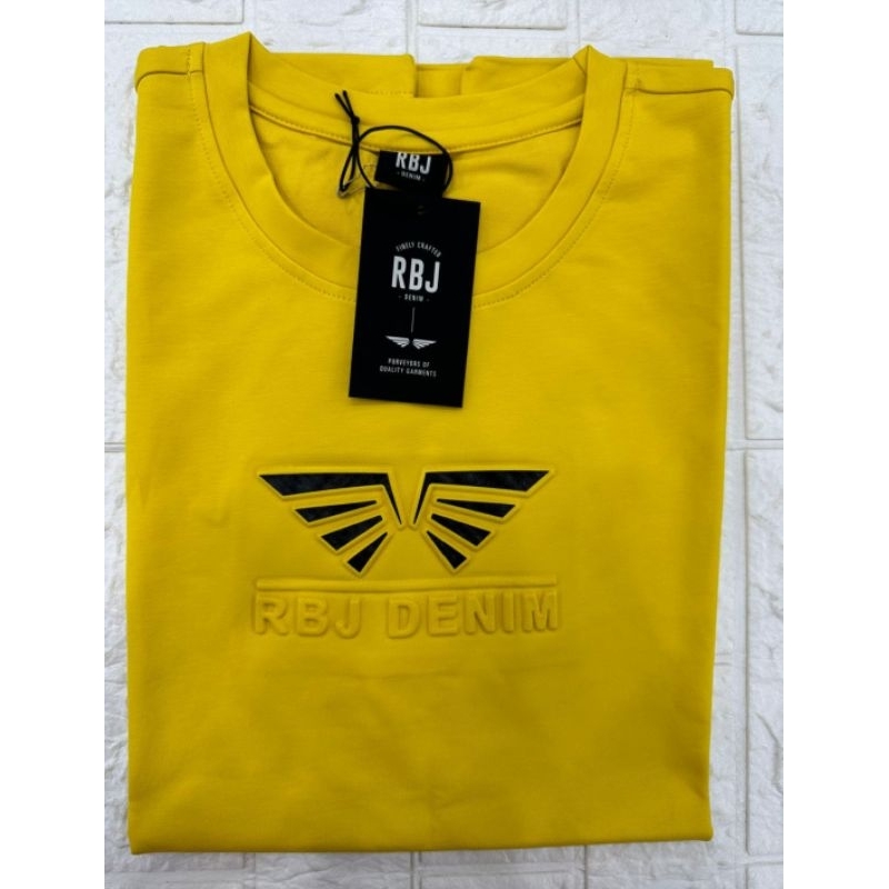 Kaos Oblong Pria RBJ denim Bahan super Tebal Lembut Adem