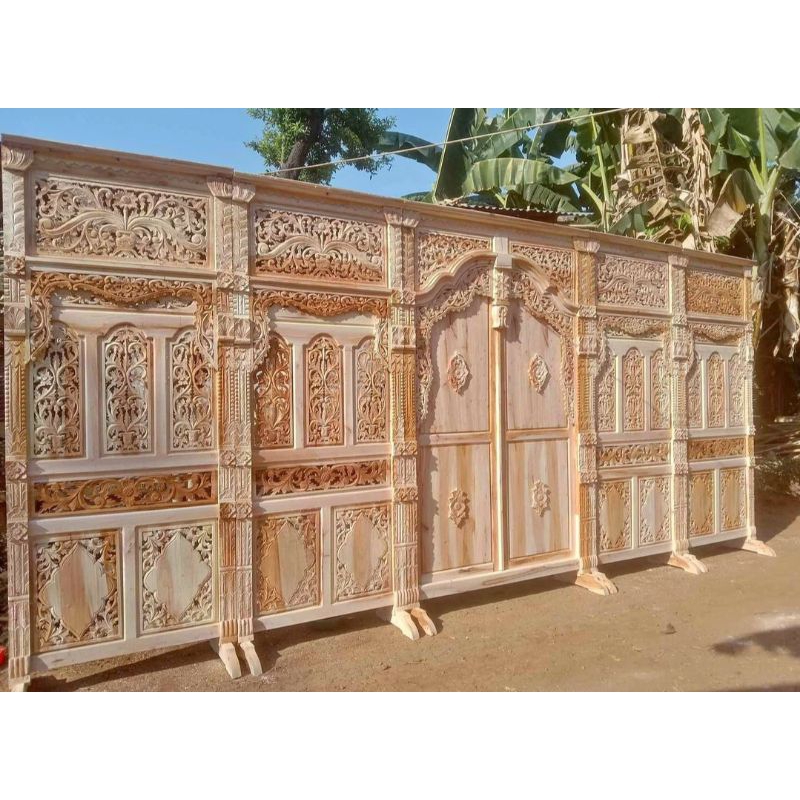 Gebyok pelaminan Jawa 5,5m mentahan