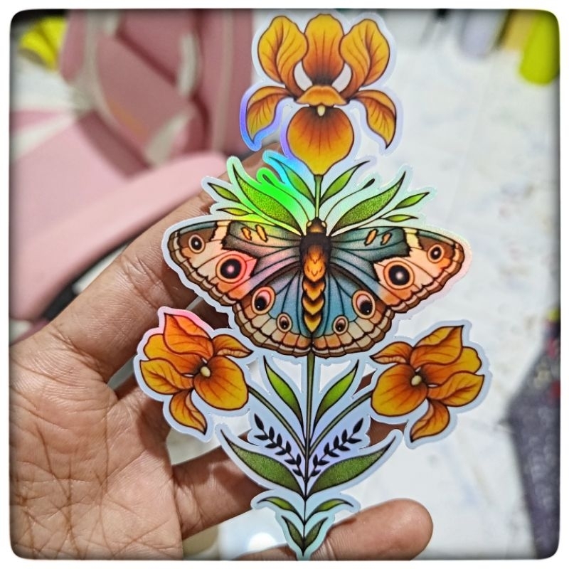 

sticker kupu kupu helogram sticker bagus
