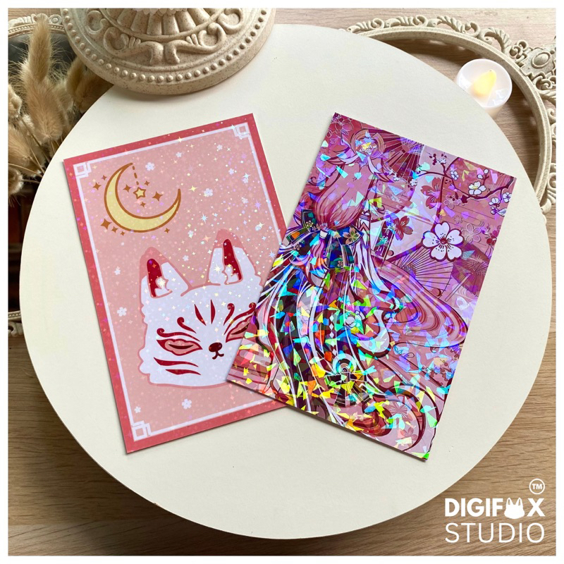 

Custom Cetak Art Print Glitter Hologram Glossy Matte, Custom Art Print Laminasi Hologram Glitter Doff Glossy