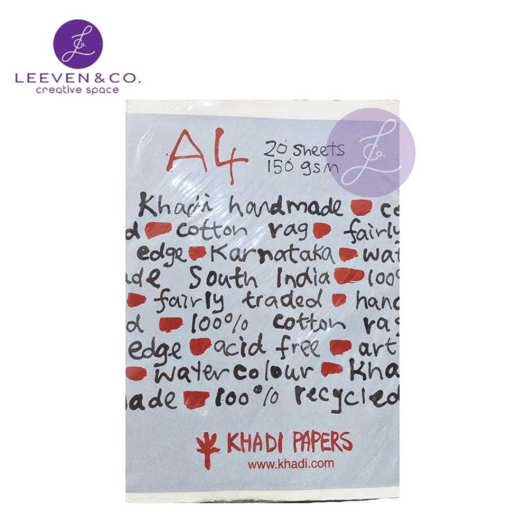 

KHADI RAG WATERCOLOR PAPER UK A4/ 20 SHEET/ 150GSM (HARGA PER LEMBAR)