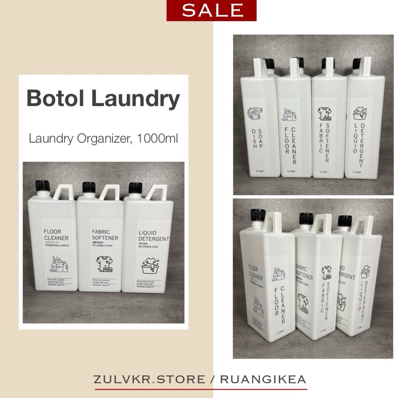 [V1.7] Botol laundry aesthetic refill Botol Sabun Cair LAUNDRY ORGANIZER - JERIGEN DETERJEN SABUN RE