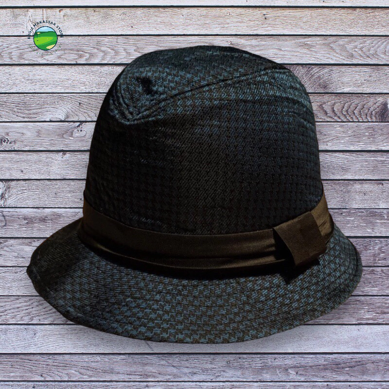 Topi Fedora Seoul Cap Trilby Hat Blue Original Second Preloved