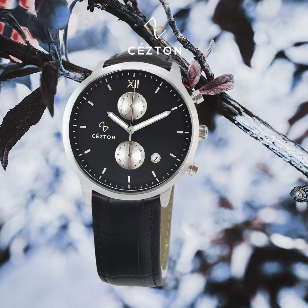 CEZTON Jam Tangan Pria | LUZERN SERIES Midnight Black