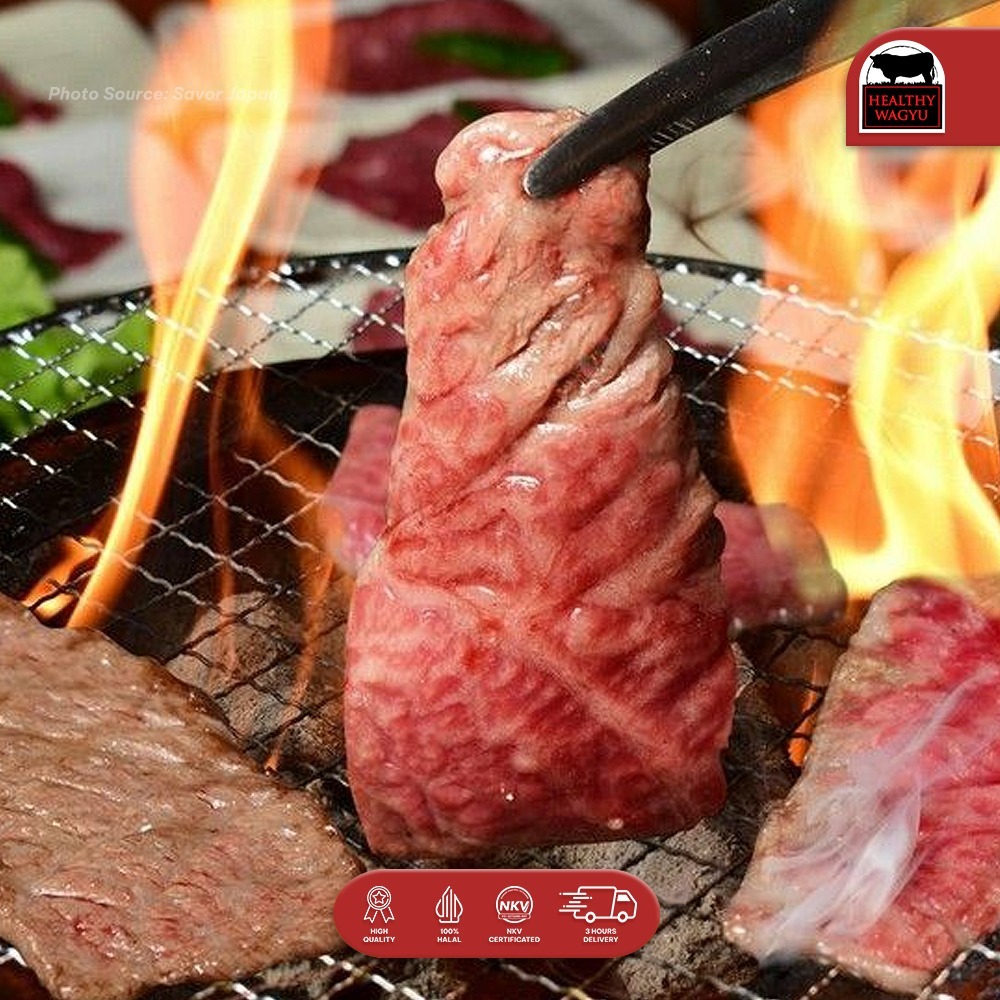 

Tokusen Chuck Roll Yakiniku Cut Wagyu MB 6+ Premium BBQ Beef