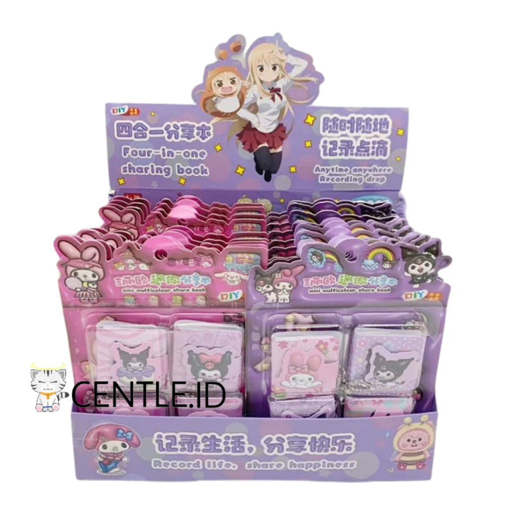 

BUKU MINI SANRIO 1 SET ISI 4 MINI NOTEBOOK CUTE KODE FY-0001 BK-1425