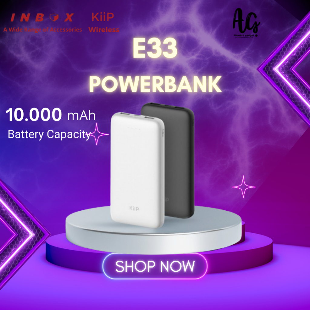 Kiip - Powerbank - E33 Slim Type-C Micro USB 10.000 mAh