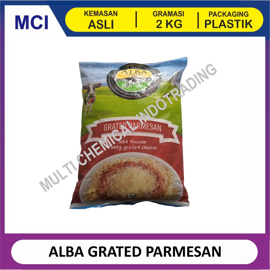 

ALBA GRATED PARMESAN CHEESE KEJU PARMESAN PARUT 2 KG - 1 CTN 6 PCS