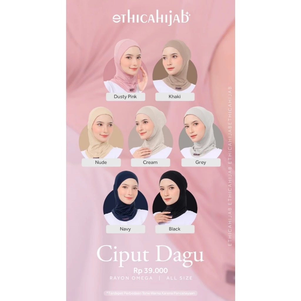 Ethica Hijab Ciput Dagu Ninja Dalaman Hijab WanitaCiput dagu / inner jilbab / Dalaman jilbab / Ciput