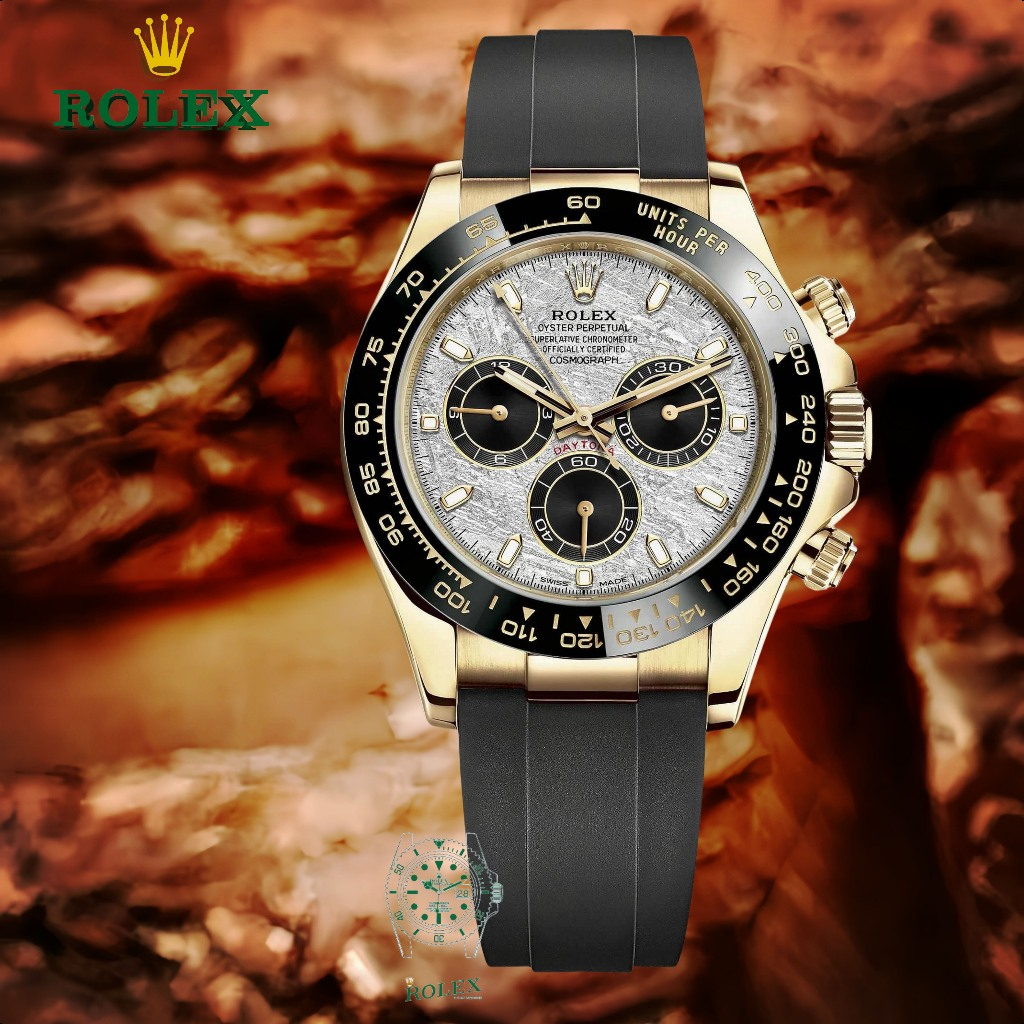【100% ORI】Rolex Daytona Jam tangan rolex pria Cosmograph Daytona M116518LN-0076 40mm piringan meteor