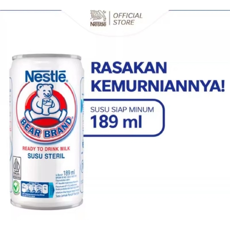 

NESTLE BEAR BRAND Susu Sapi Steril Siap Minum 189ml