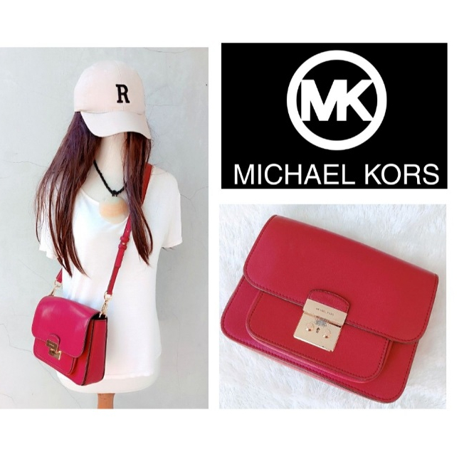 Michael Sloa n Editor Sling Bag Maroon Tas Merah Selempang Wanita MK