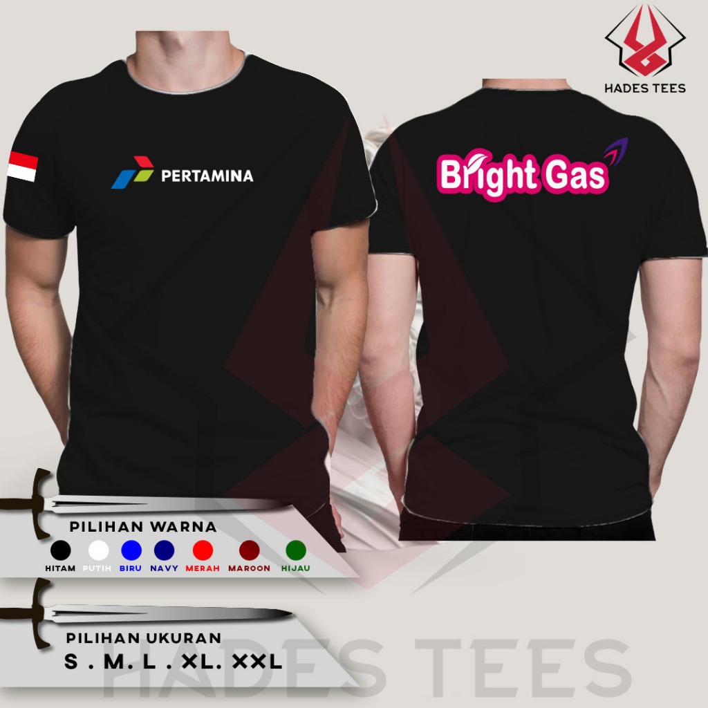 KAOS BAJU  BRIGHT GAS PERTAMINA Kaos Baju Perusahaan