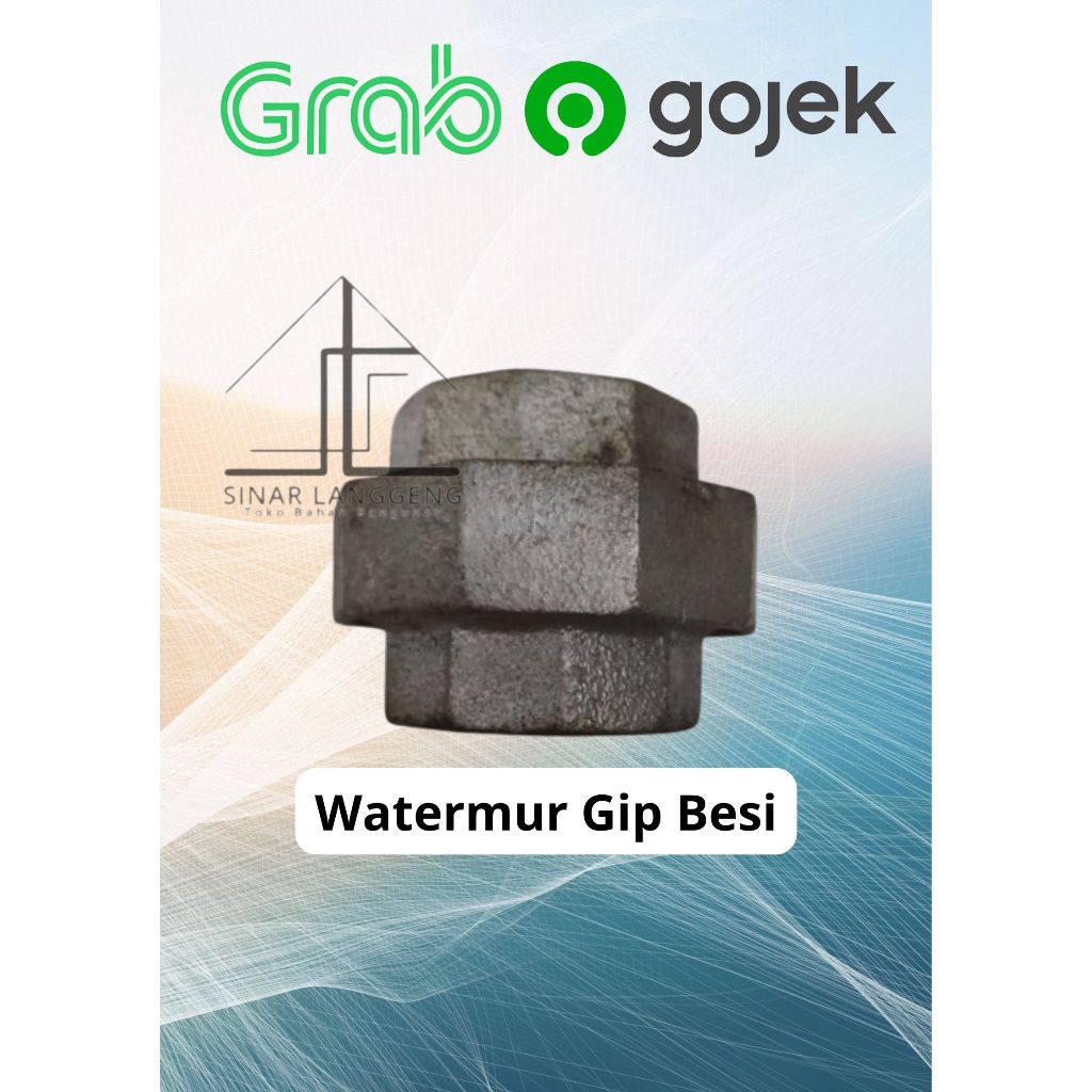 Watermur Gip Besi 2" G Brand Union Socket , Watermor Fitting Pompa, Sambungan Pipa 2 Inch