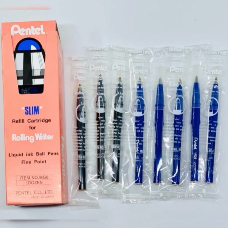 

Refill Isi Pulpen Bolpoint Pentel MG 8 Rolling Writer