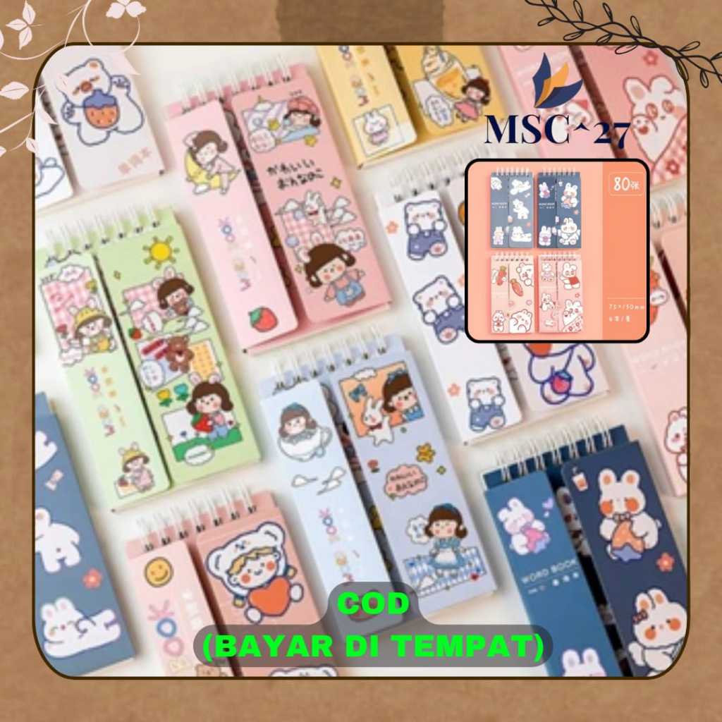 

Notebook Ring Panjang Motif 80 Lembar Wordbook Ring Spiral