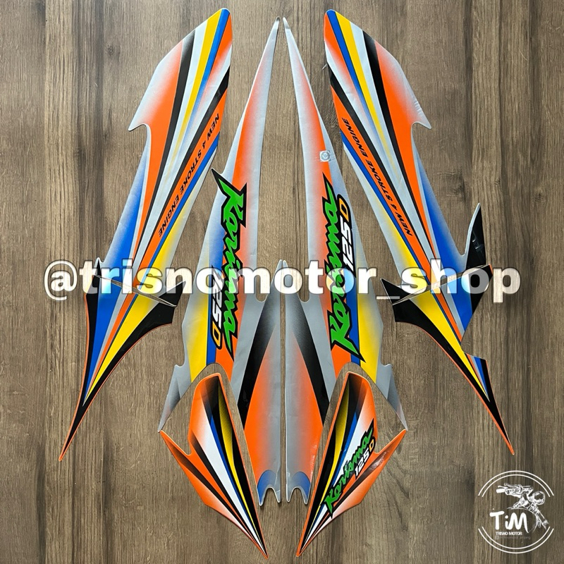 Striping Honda karisma d 125 2003 2004 silver orange oren sticker stiker list body polet KARISMA sta
