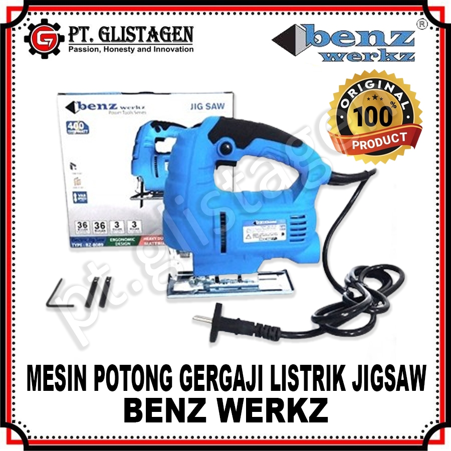 BENZ Mesin Gergaji Listrik Jigsaw Potong Kayu Triplek Variable Speed