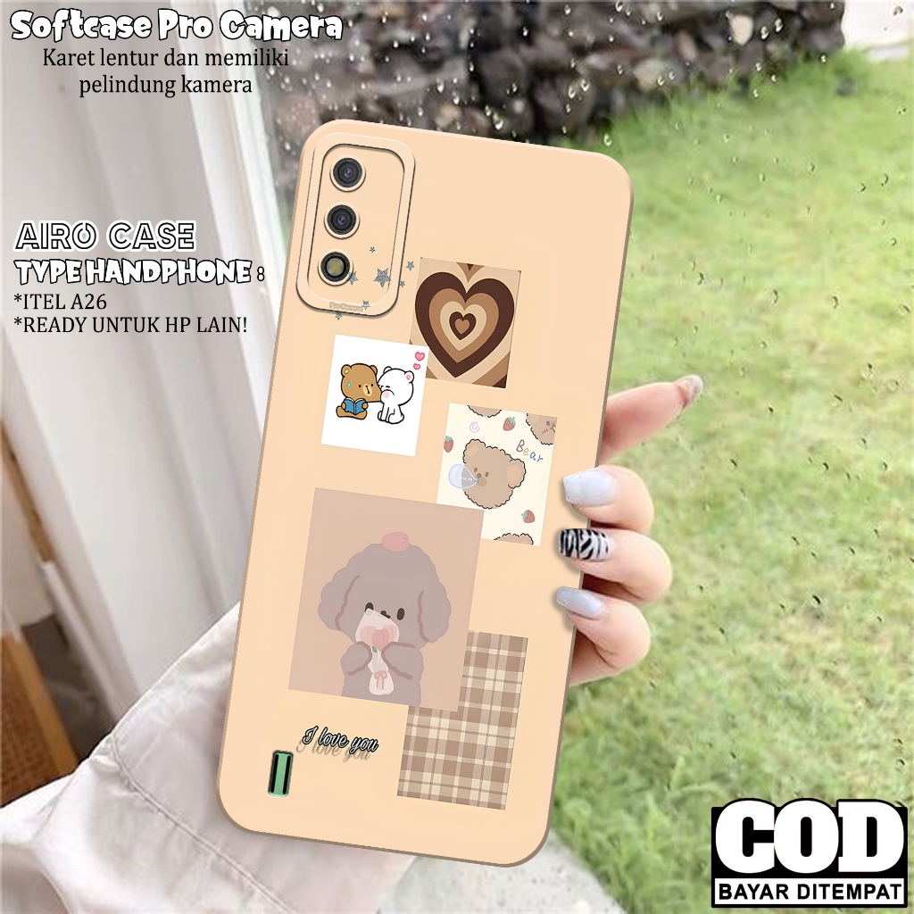 Case ITEL A26 - Softcase ITEL A26 - Fashion Case KARTUN - Casing ITEL A26 - Softcase Pro Camera - Tp