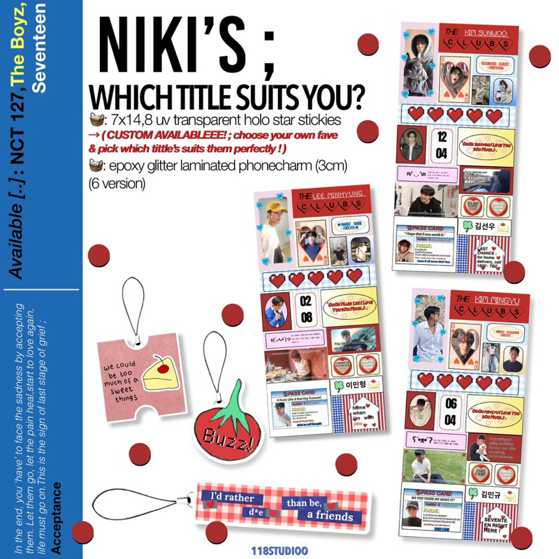 

ubah pengiriman ke sicepat - niki’s buzz series sticker & phonecharm by 118studioo