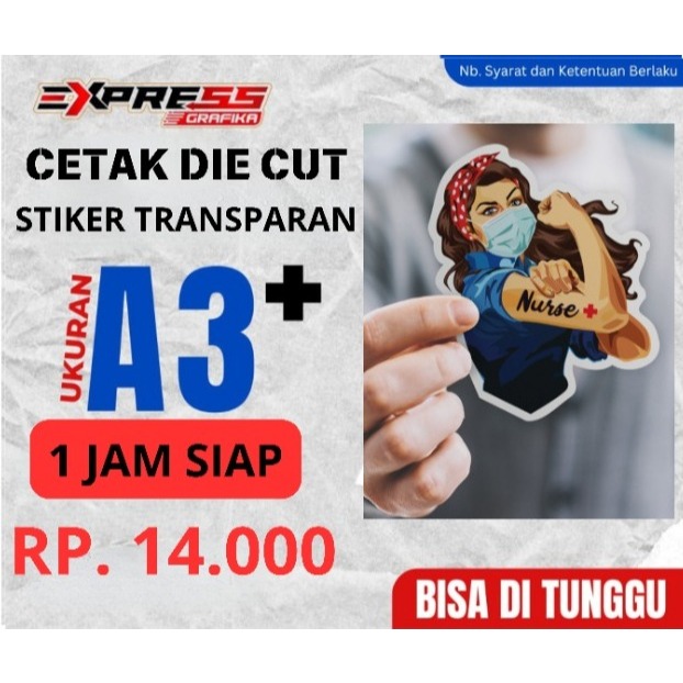 

CETAK STIKER LABEL TRANSPARAN KEMASAN A3+ DIE CUT