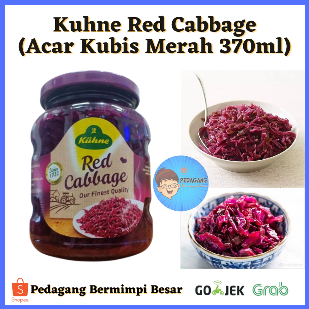 

KUHNE RED CABBAGE ACAR KUBIS MERAH 370ML / Acar Kubis Merah/ Kuhne Red Cabbage / Kubis Merah/ Acar