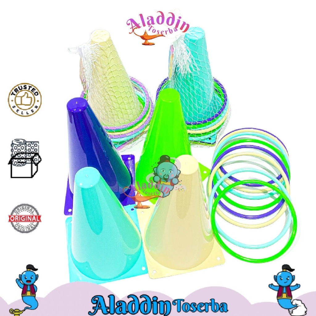 MAINAN ANAK LEMPAR CINCIN BESAR [YG25] - CONE KERUCUT PLUS RING - CONE RINTANGAN OLAHRAGA