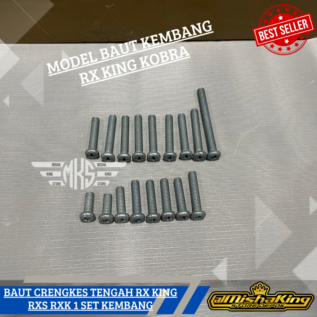 baut krengkes mesin obeng ketok rx king dll - BAUT CRENGKES TENGAH RX KING RXS RXK 1 SET