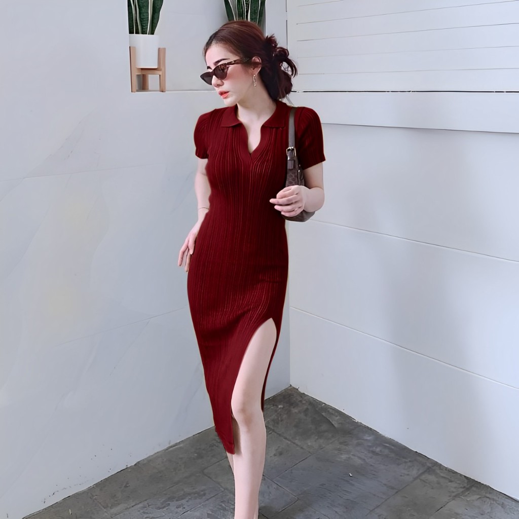 Rokk Pesta Kekinian Deres Viral Kekinian Drass Tanktop Dress Korean Style Bj Outfit Cantik Ketat Bes