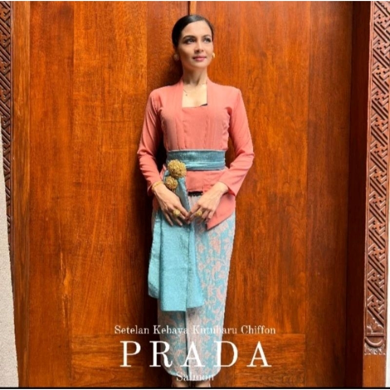 SETELAN KEBAYA BALI CHIFFON PRADA | SET KEBAYA KUTUBARU BALI LENGAN PANJANG | KEBAYA POLOS | kebaya 
