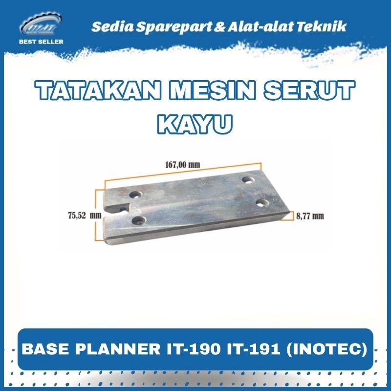 TATAKAN BELAKANG MESIN PASAH MESIN SERUT KETAM SUGU BASE PALNNER MAKTEC MT191 MT192 INOTEC IT191