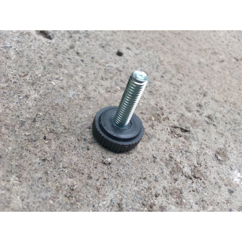 stabil kaki kursi/ baut Adjuster m6 x 20mm / Adjuster kaki meja / baut knop kepala plastik