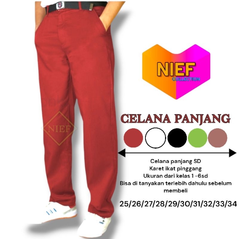 CELANA PANJANG MERAH SD LAKI LAKI/CELANA SD MERAH PANJANG LAKI LAKI