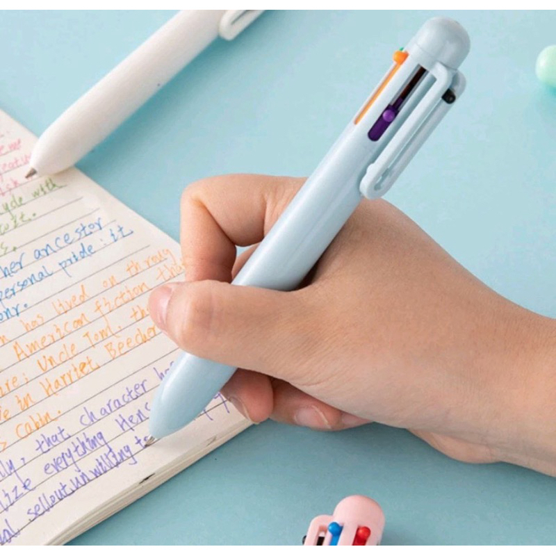 

My Stationery Pulpen Warna Mekanik Pastel Color / Pulpen Sekolah Multicolor/ 6 In 1 Warna