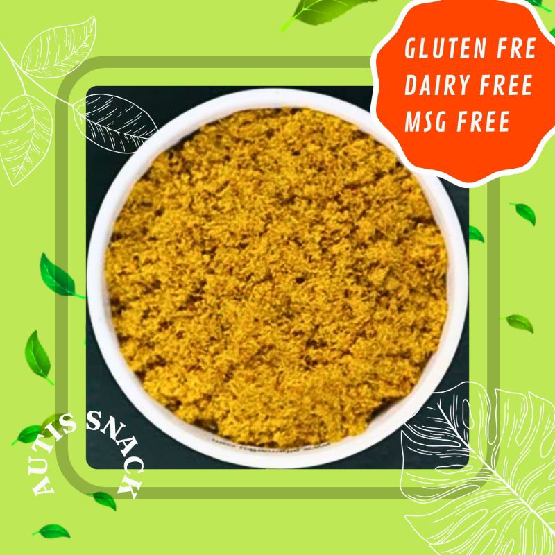 

SERBUK GURIH IKAN NILA, ABON NILA, AUTIS FOODS, GULA GLUTEN FREE/ DAIRY FREE/ MSG FREE / SNACK AUTISME