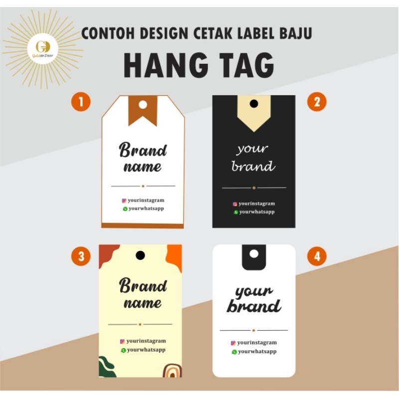 

Cetak Label Hangtag | Label Hangtag Baju | Hang Tag Custom/ Label Pakaian